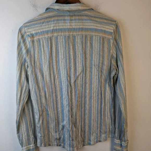 Vintage J. Crew Striped Button Front Shirt / Medium - Picture 2 of 3